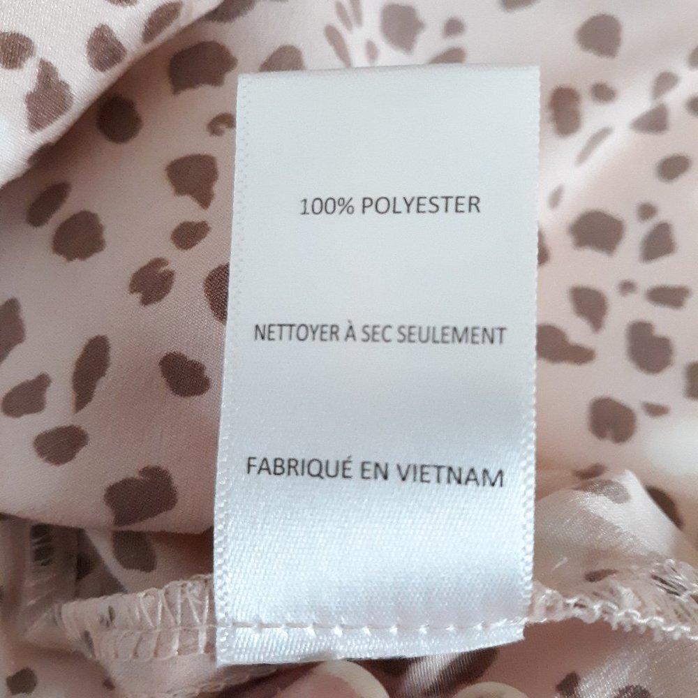 Astr The Label Peach Button Down Blouse Cheetah P… - image 8